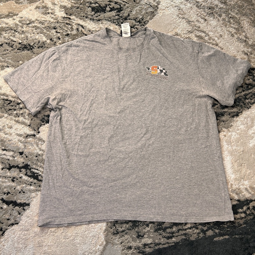 Y2k Harley Davidson T Shirt Mens 2XL Heathered Gray Cotton 2015 Biker Graphic - Picture 2 of 7